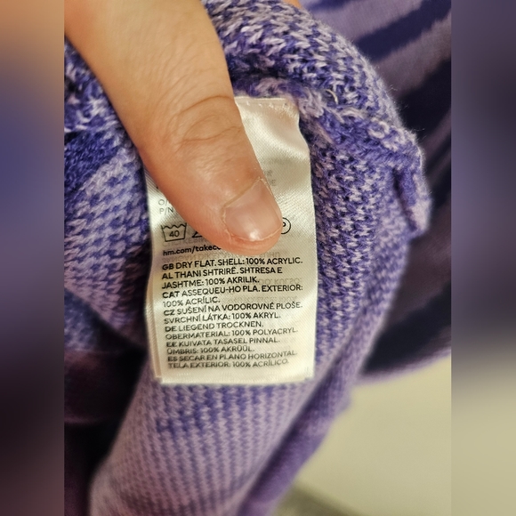 Divided Purple Wavy Y2K, Patterned  Dress - Picture 3 of 6